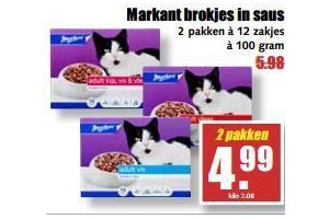 markant brokjes in saus 2 pakken a 12 zakjes a 100 gram