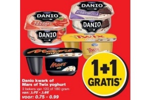 danio kwark of mars of twix yoghurt