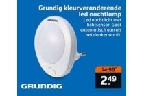 grundig kleurveranderende led nachtlamp