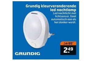 grundig kleurveranderende led nachtlamp
