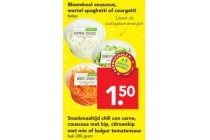 bloemkool couscous wortel spaghetti of courgetti