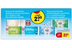 page toiletpapier 2 voor eur2 00