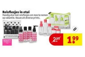 reisflesjes in etui voor eur1 99