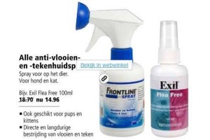 alle anti vlooien en tekenhuidspray