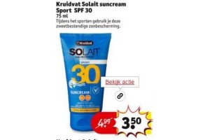 kruidvat solait suncream sport spf 30