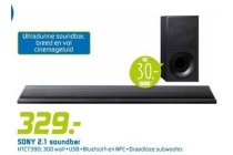 sony 2 1 soundbar htct390