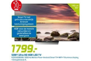 sony ultra hd hdr led tv kd55xd8599