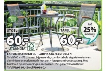 jutlandia larvik bistrotafel en stoelen