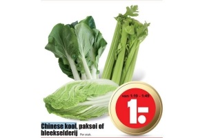 chinese kool paksoi of bleekselderij