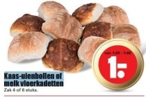 kaas uienbollen of melk vloerkadetten