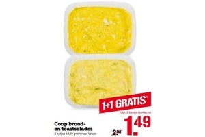 coop brood en toastsalades