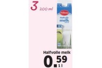 milbona halfvolle melk
