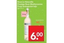 reserve naturelle prestige rose mediterannee frans biologische wijn