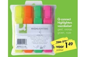 q connect higlighters voordeelset