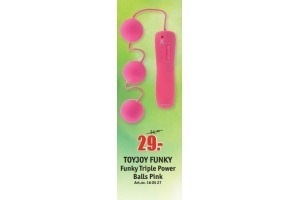 toyjoy funky funky triple power balls pink