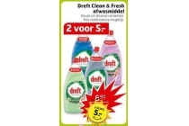 dreft clean en fresh afwasmiddel