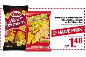 pom baer heartbreakers chio kettle cooked of tortilla chips
