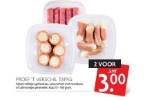 proef t verschil tapas