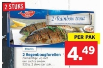 2 regenboogforellen ocean sea