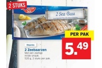 2 zeebaarzen diepvries