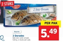 2 dorades diepvries