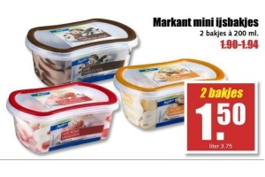 markant mini ijsbakjes