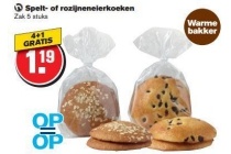 spelt of rozijneneierkoeken