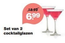 set van 2 cocktailglazen