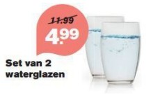 set van 2 waterglazen