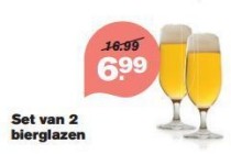 set van 2 bierglazen