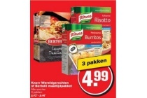 knorr wereldgerechten of bertolli maaltijdpakket