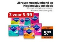 libresse maandverband en inlegkruisjes enkelpak