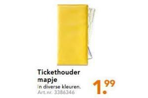 tickethouder mapje