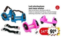 led rolschaatsen met twee wielen