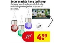 solar crackle hang led lamp