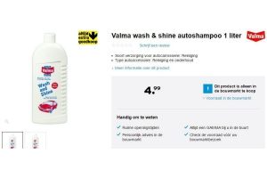 valma wash en shine autoshampoo 1 liter