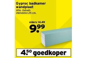gyproc badkamer wandplaat