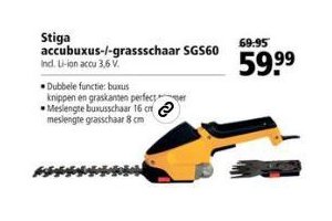 stiga accubuxus grasschaar sgs60 voor eur59 99