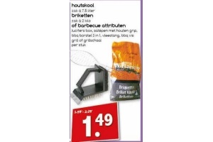 houtskool briketten of barbecue attributen