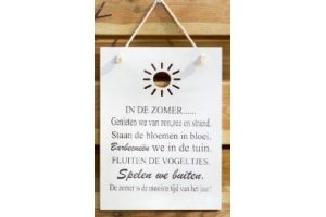 tekstbord in de zomer