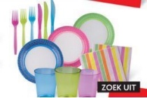 borden bestek glazen of servetten