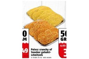 poiesz crunchy of sneeker gehaktschnitzel