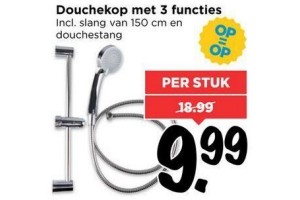 douchekop met 3 functies