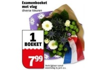 examenboeket met vlag