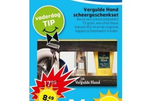 vergulde hand scheergeschenkset