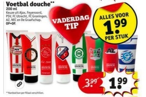 voetbal douche