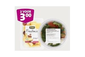 fruitstukjes fruitmixen of ambachtelijke salades