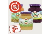 hak appelmoes of groenteconserven