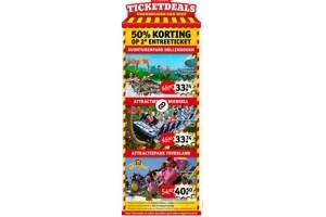 50 korting op tweede entreeticket