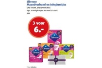 libresse maandverband en inlegkruisjes